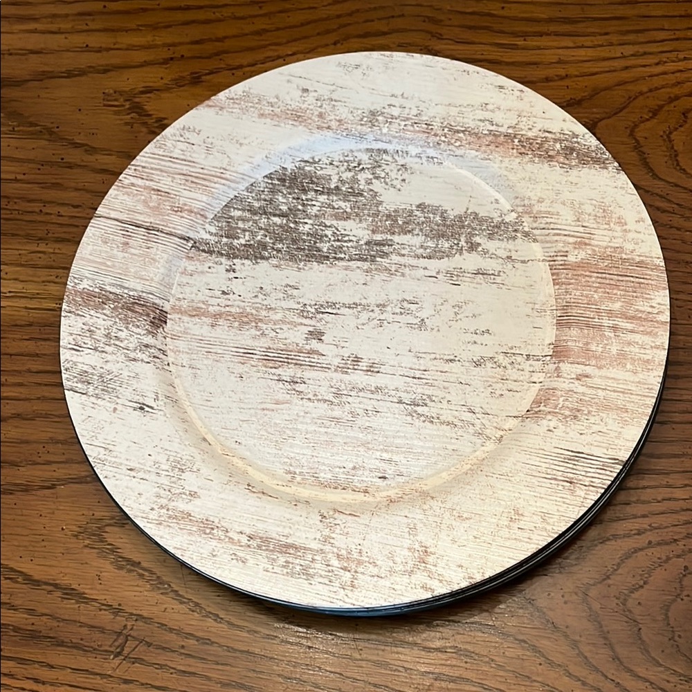 American Atelier Cream and Brown Charger‎ Plates